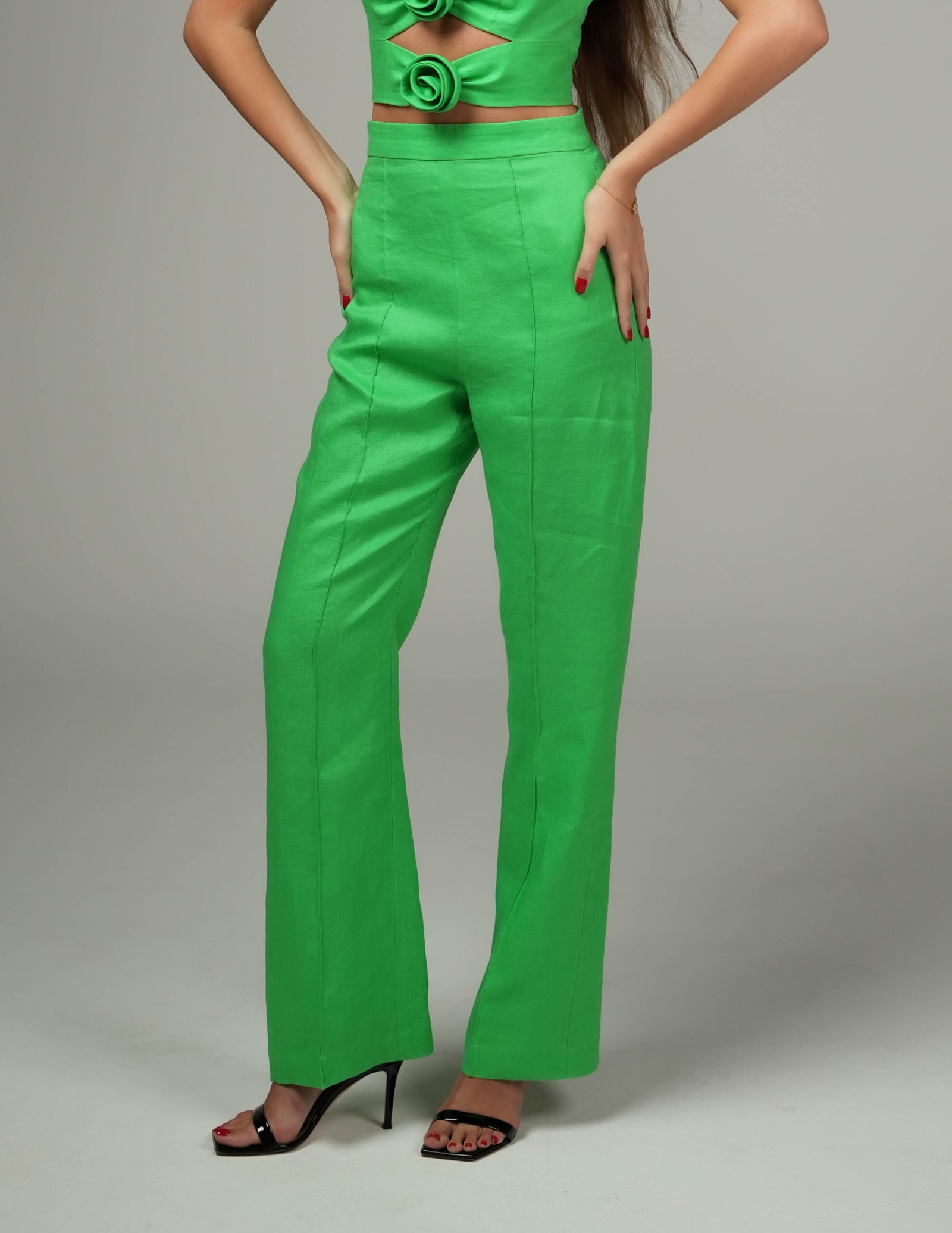 Lime Linen Trousers