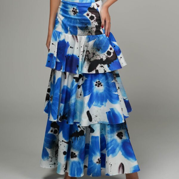 Blue Bloom Maxi Skirt